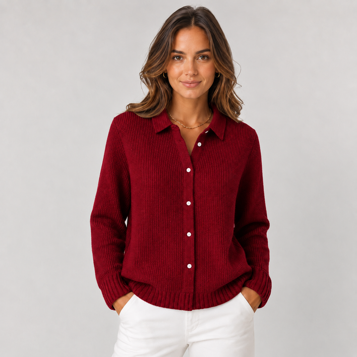 Gina | Classic Knitted Button Cardigan