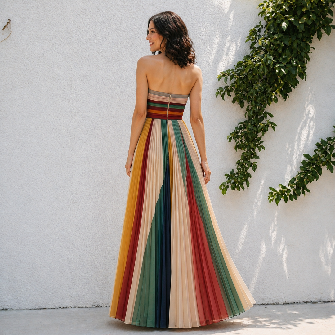 Carmen | Elegant Multicolor Maxi Dress