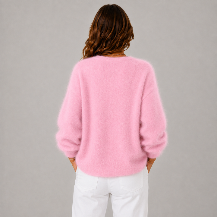 Sophie | Soft V-Neck Button-Up Knitted Sweater