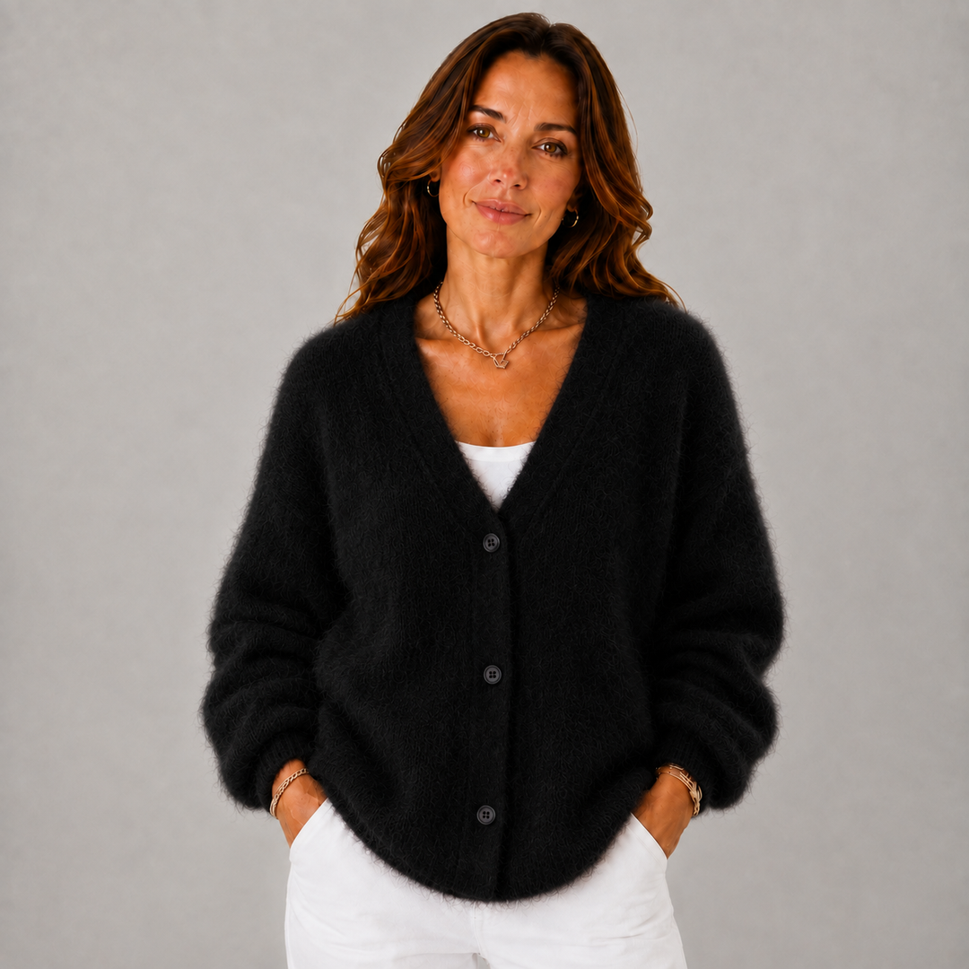 Sophie | Soft V-Neck Button-Up Knitted Sweater