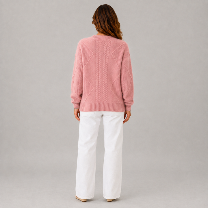 Elise | Mock-Neck Cable-Knit Winter Sweater