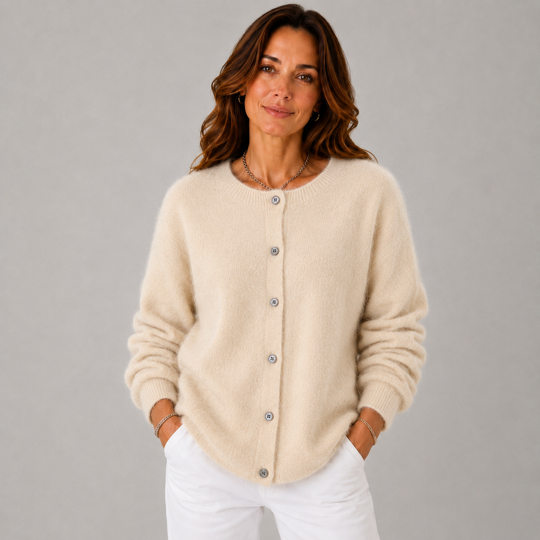 Elise | Soft Button-Up Wool Sweater