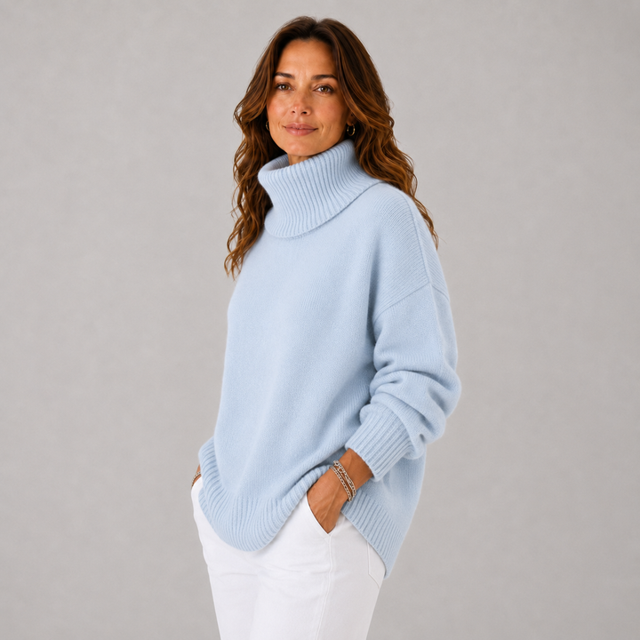 Clara | Soft High-Neck Knit Winter Sweater