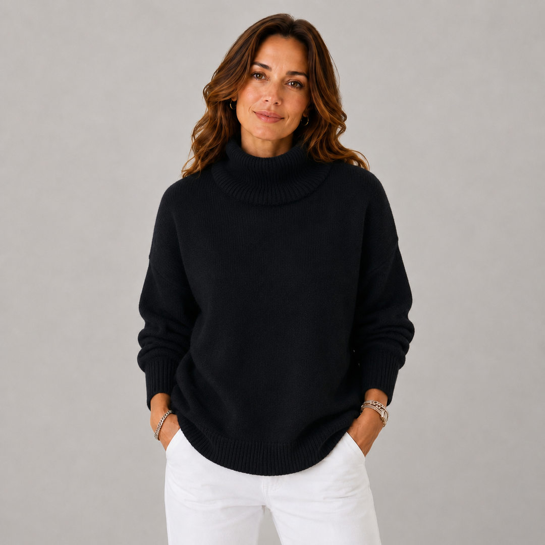 Clara | Soft High-Neck Knit Winter Sweater