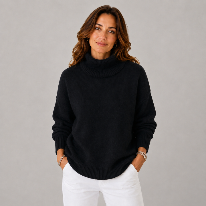 Clara | Soft High-Neck Knit Winter Sweater
