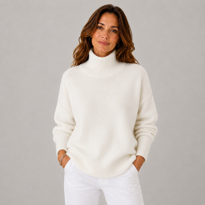 Clara | Soft High-Neck Knit Winter Sweater