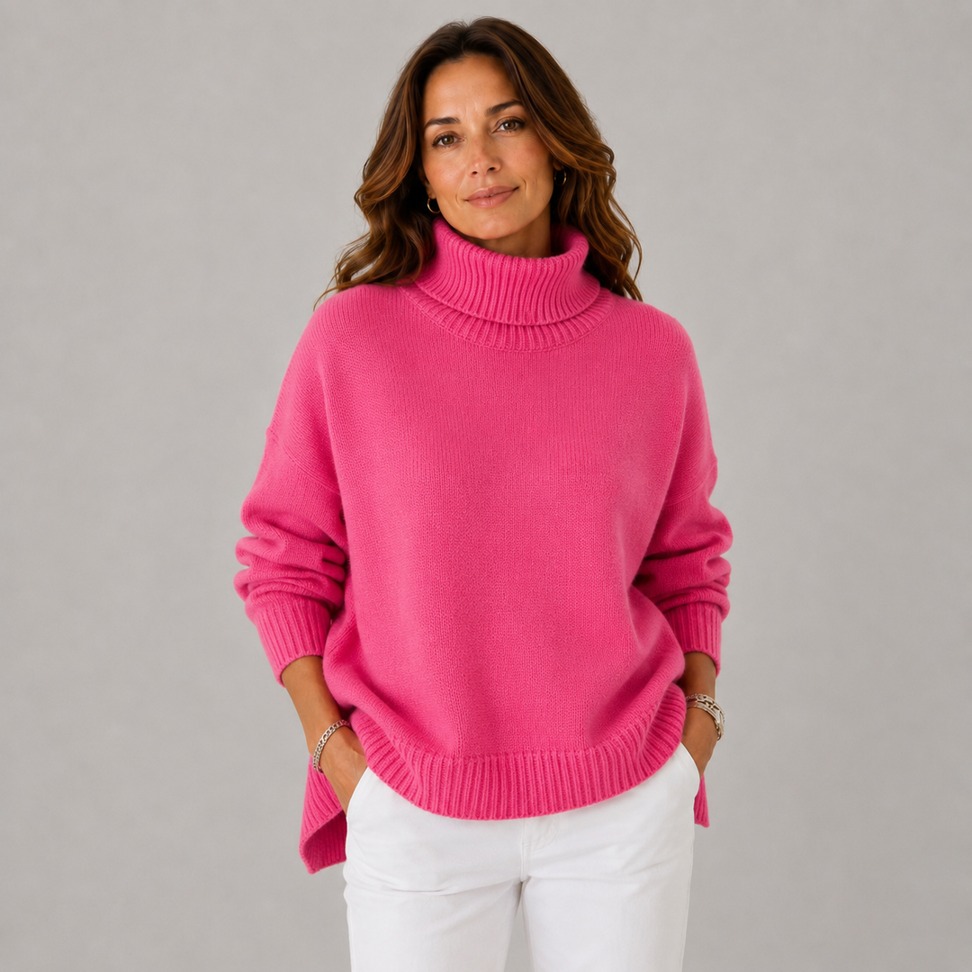 Clara | Soft High-Neck Knit Winter Sweater