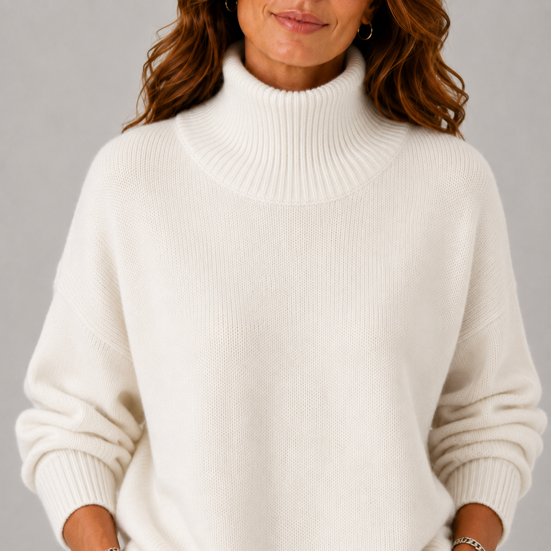 Clara | Soft High-Neck Knit Winter Sweater