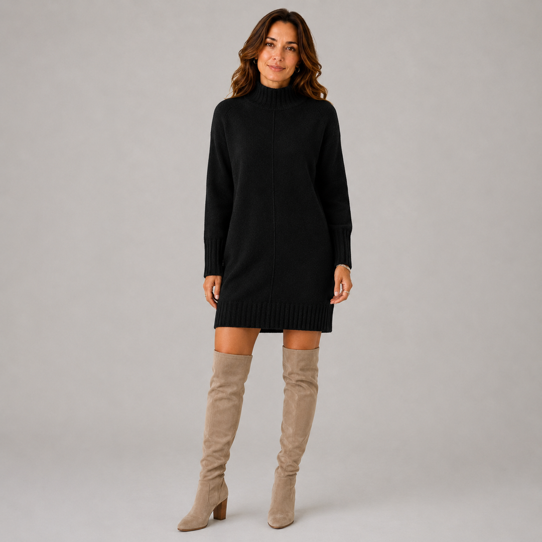 Elena | Cozy Long Sleeve Winter Knit Dress