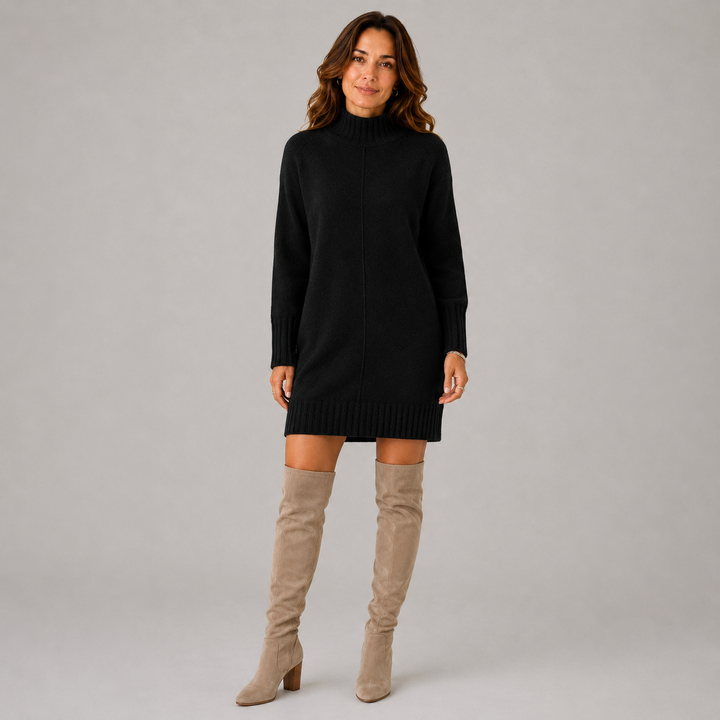 Elena | Cozy Long Sleeve Winter Knit Dress