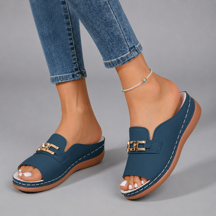 Rosa | Orthopedic Suede Slide Sandal