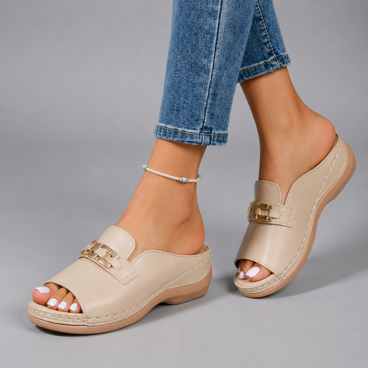 Rosa | Orthopedic Suede Slide Sandal