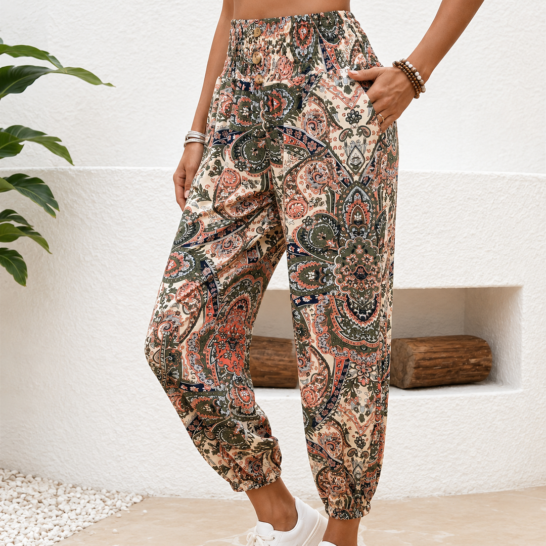 Charlotte | Pants with Ethnic Graphic