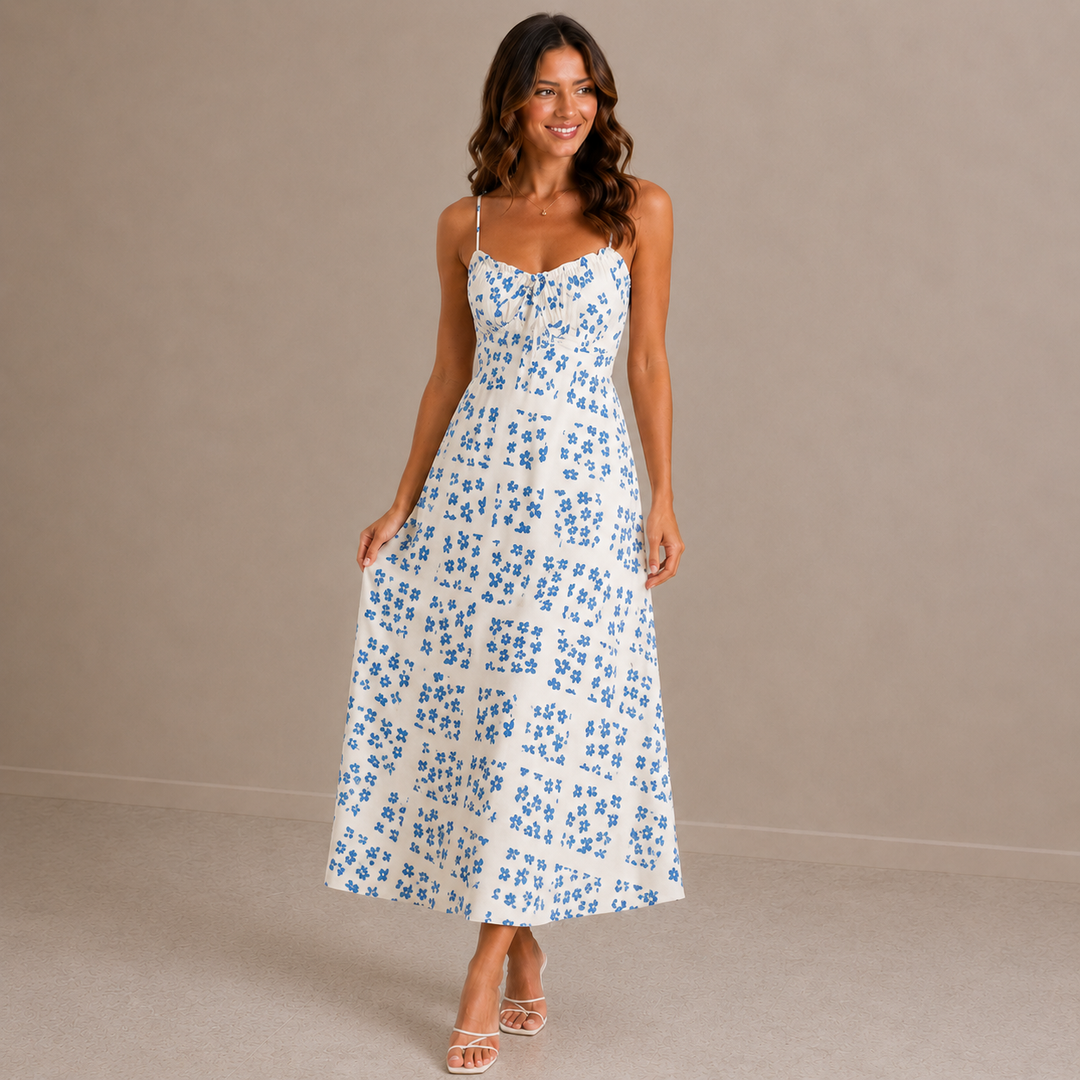 Tina | V-Neck Backless Sleeveless Maxi Dress