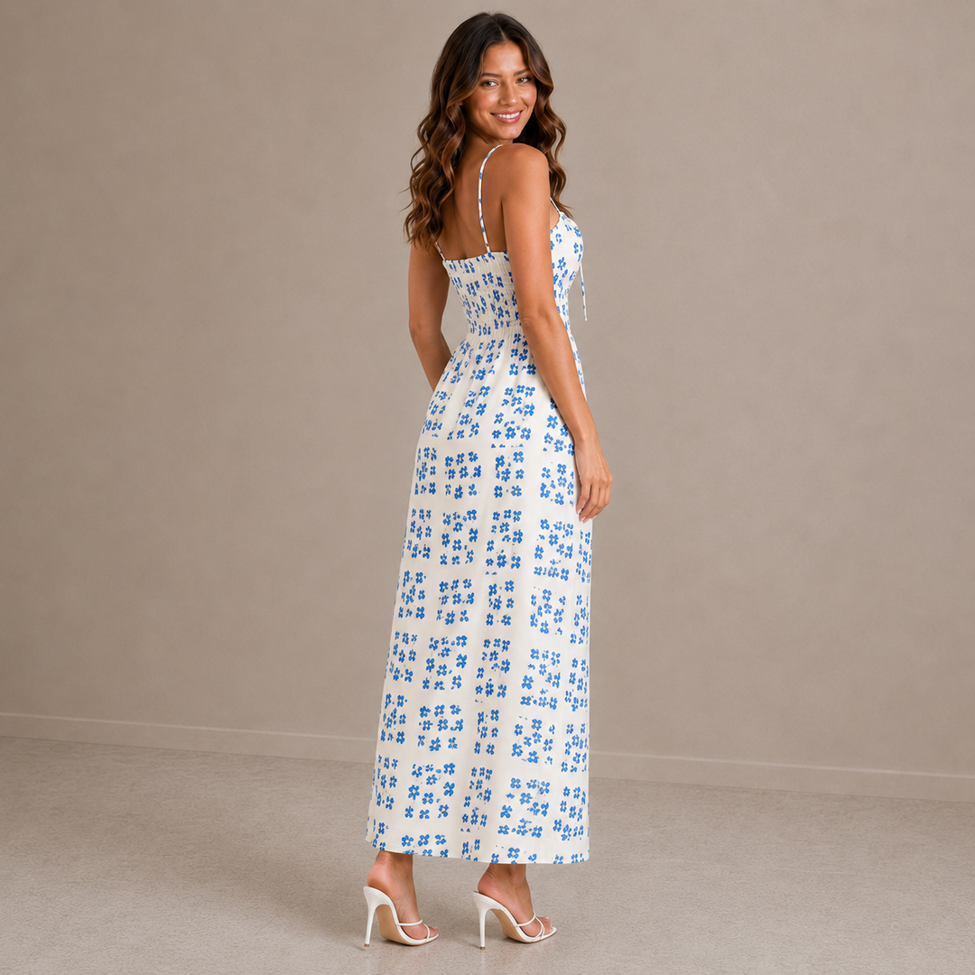 Tina | V-Neck Backless Sleeveless Maxi Dress