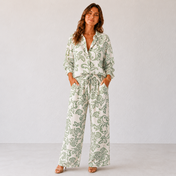 Serena | Monochrome Floral Jumpsuit