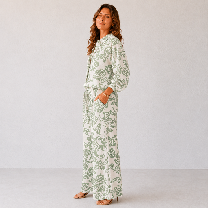 Serena | Monochrome Floral Jumpsuit
