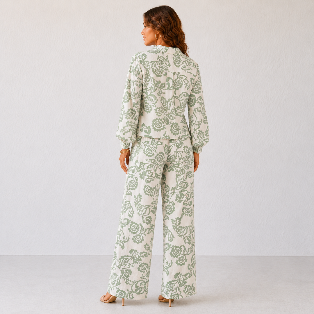 Serena | Monochrome Floral Jumpsuit