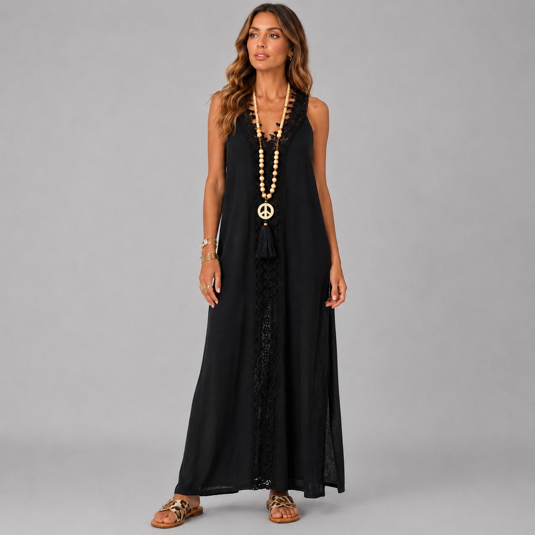 Luna | Boho Lace Maxi Dress