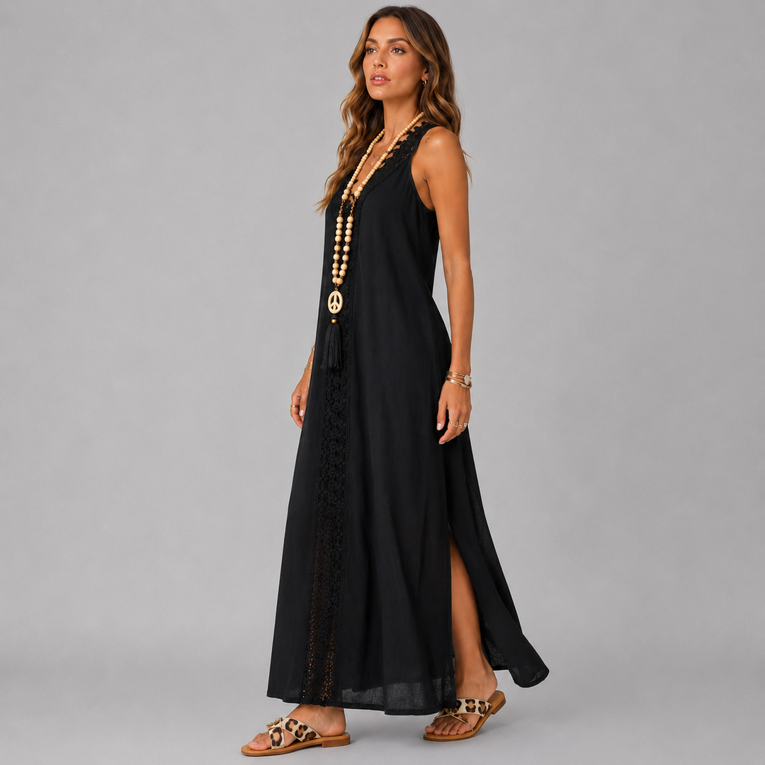 Luna | Boho Lace Maxi Dress