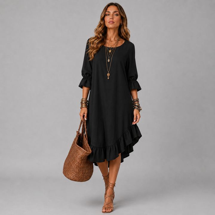 Nora | Boho Relaxed Midi Dress