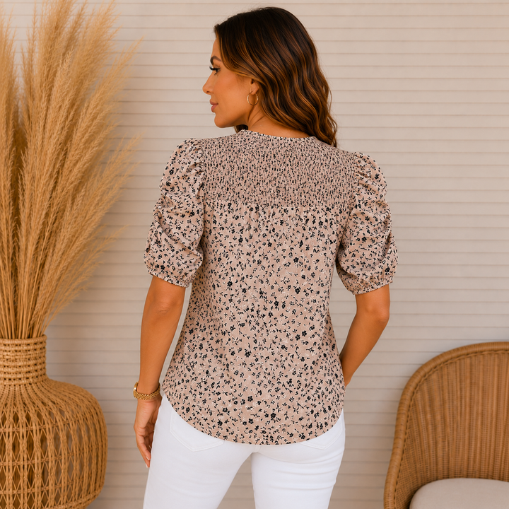 Cindy | Floral Puff Sleeve Blouse