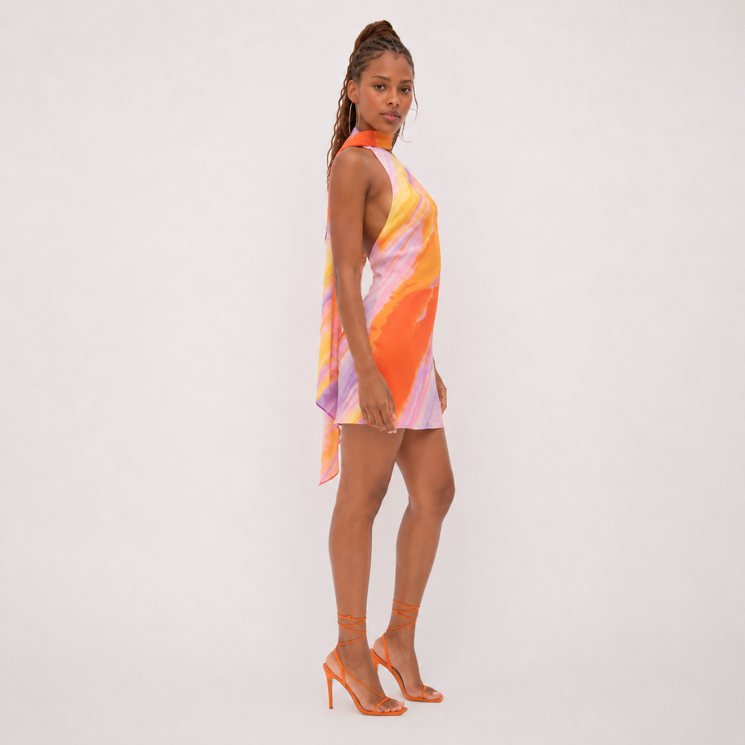 Solara | Women’s Sunset One-Shoulder Mini Dress