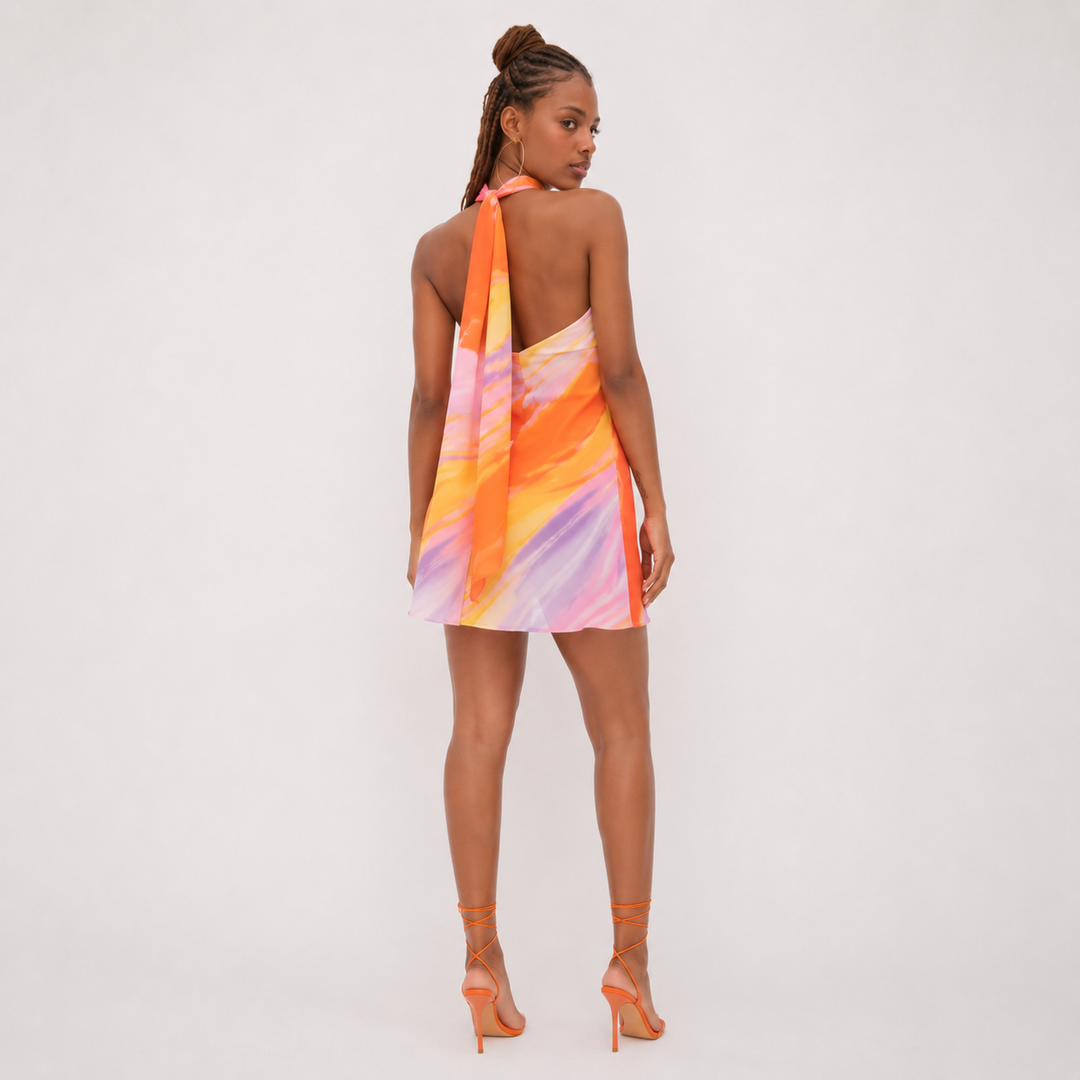 Solara | Women’s Sunset One-Shoulder Mini Dress