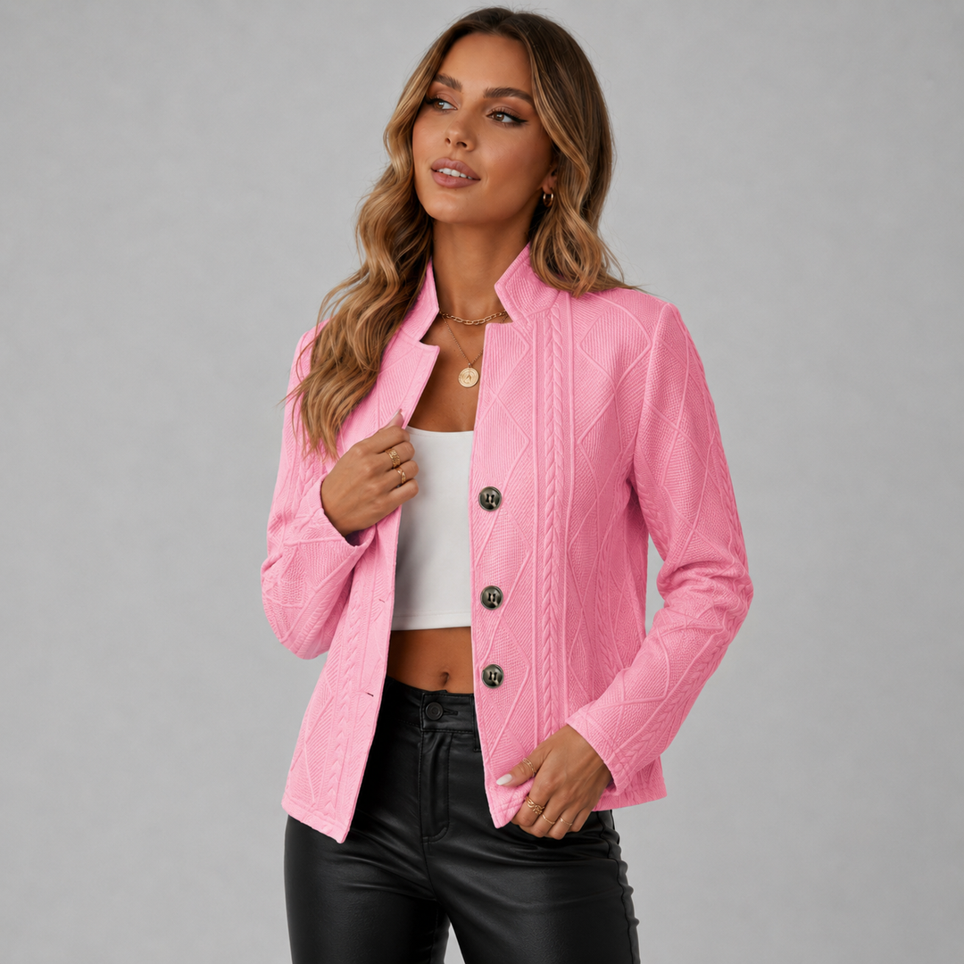 Mila | Textured Knit Blazer Jacket