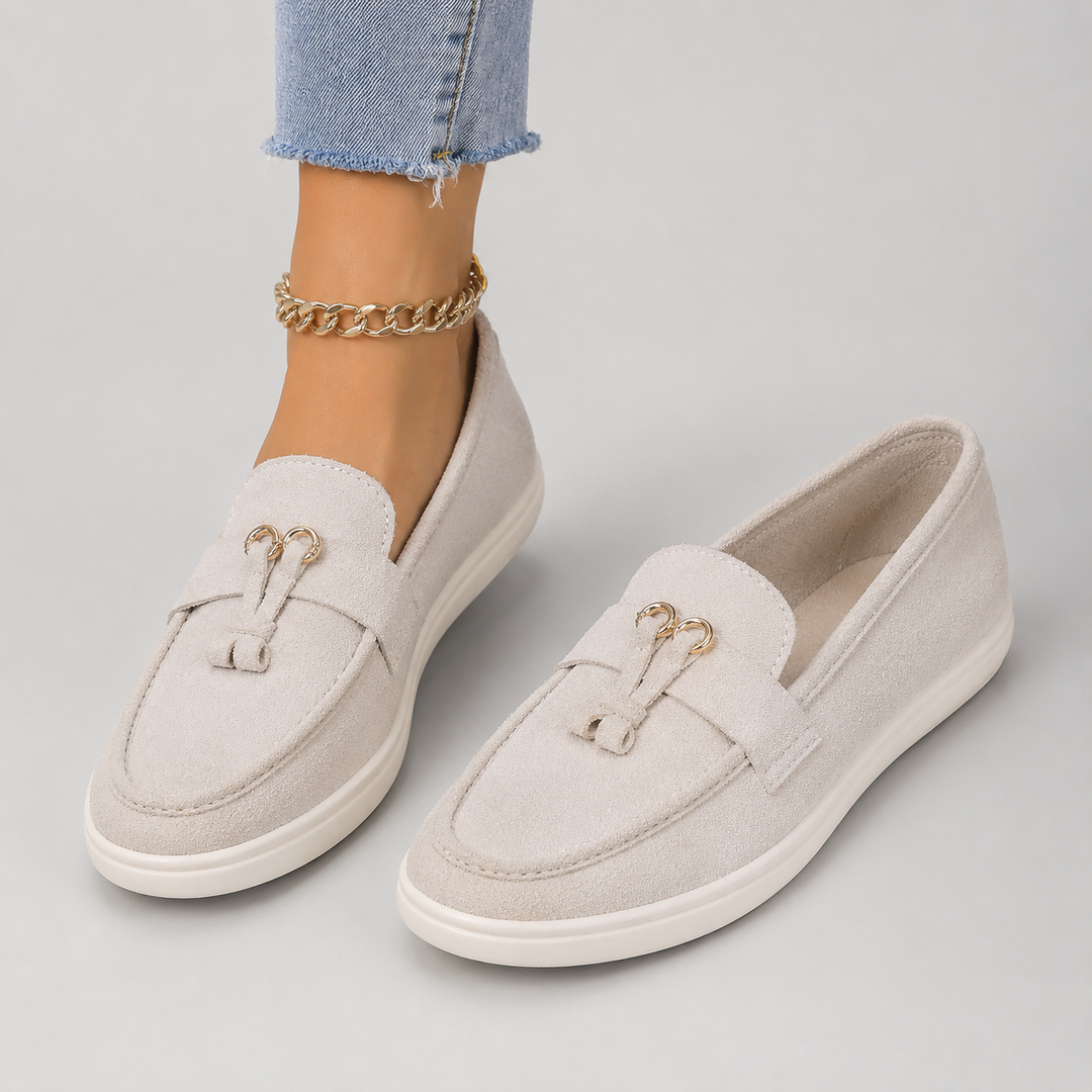 Clara | Elegant Suede Slip-On Loafers