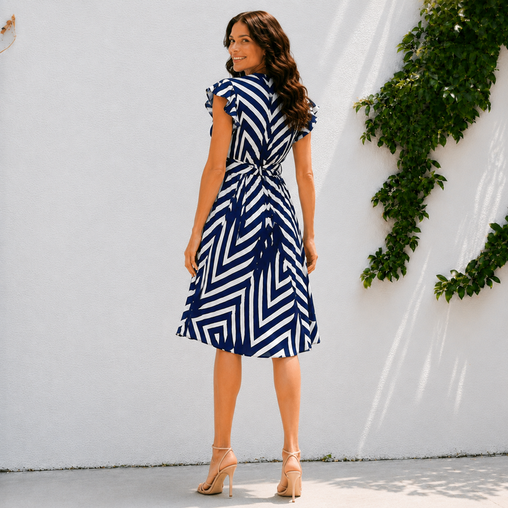 Sienna | Elegant Print Wrap Midi Dress