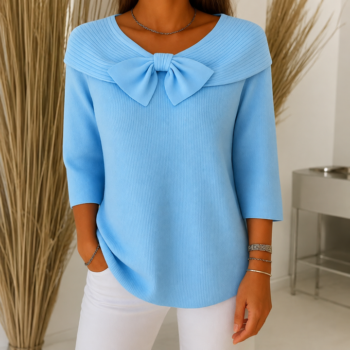 Charlotte |  Winter Knit Round Neckline Sweater