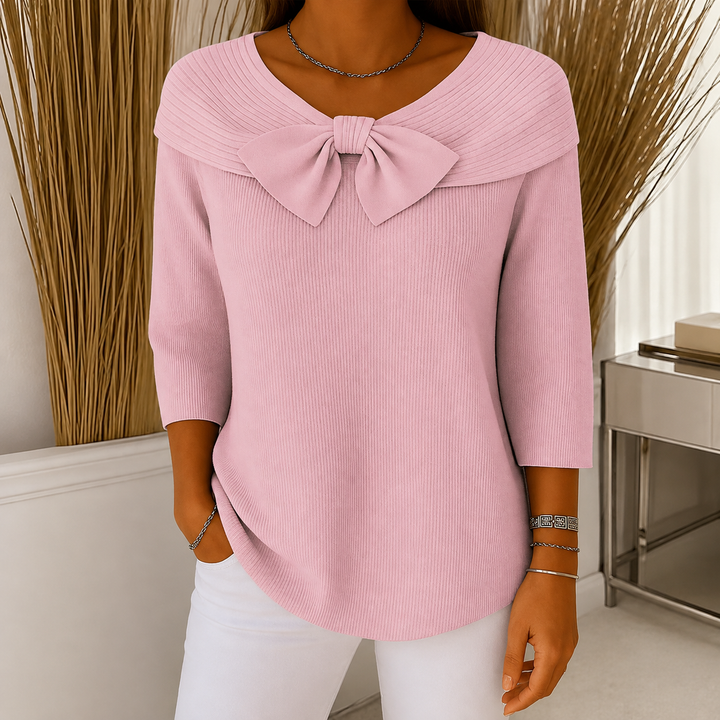 Charlotte |  Winter Knit Round Neckline Sweater