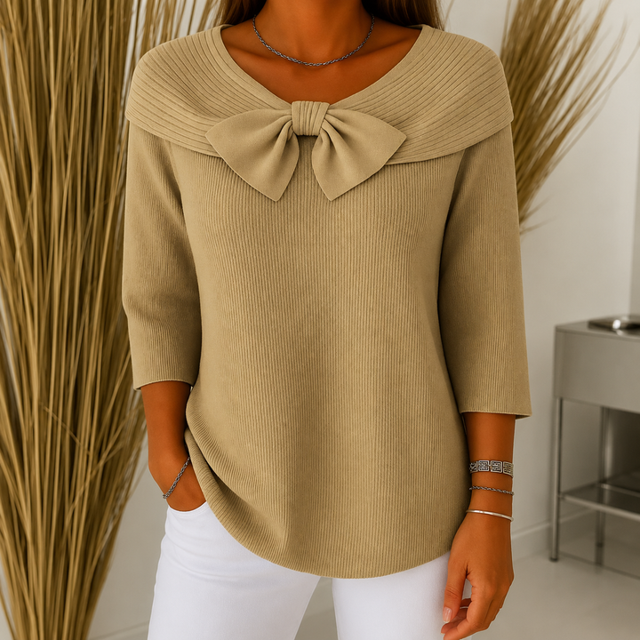 Charlotte |  Winter Knit Round Neckline Sweater