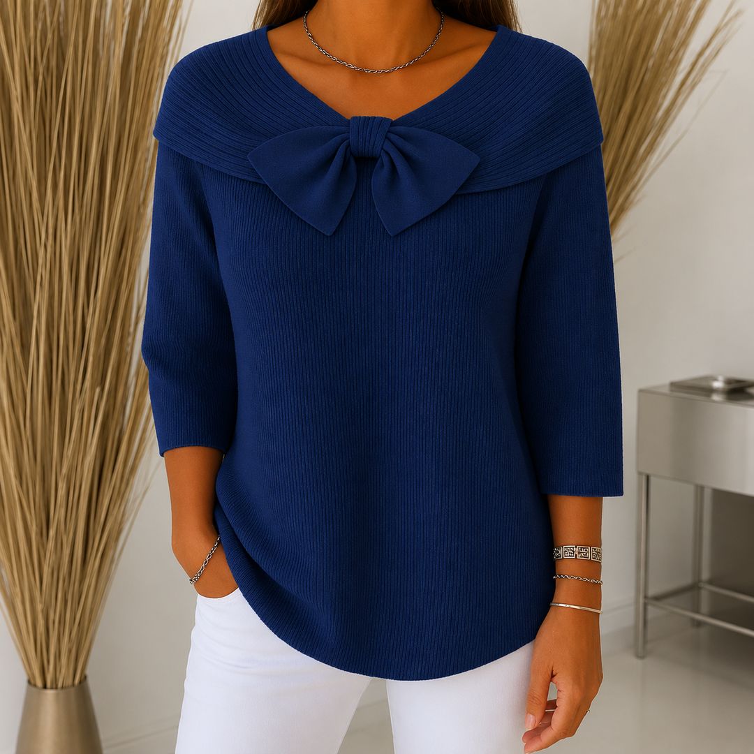 Charlotte |  Winter Knit Round Neckline Sweater