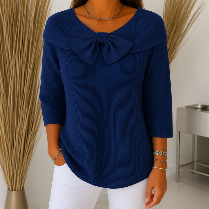 Charlotte |  Winter Knit Round Neckline Sweater