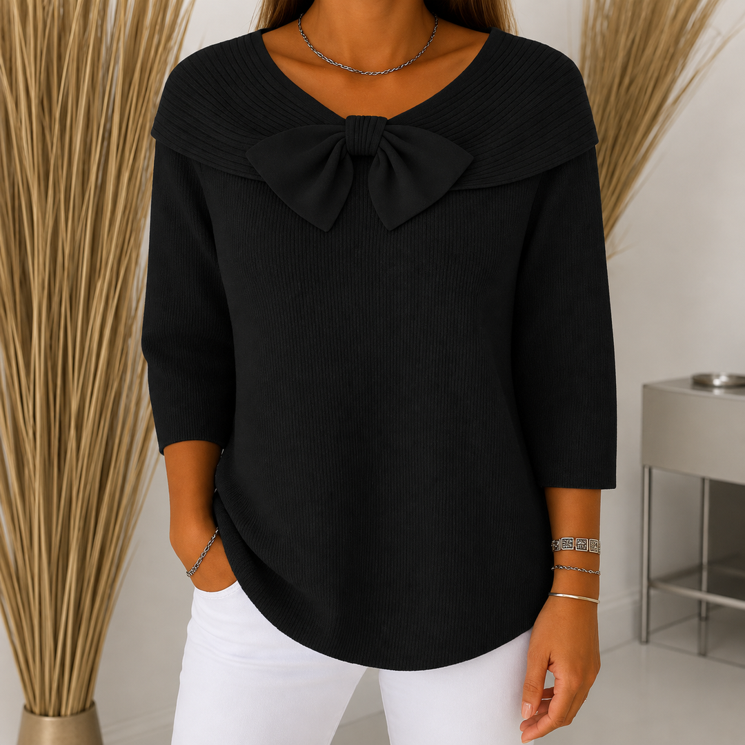 Charlotte |  Winter Knit Round Neckline Sweater