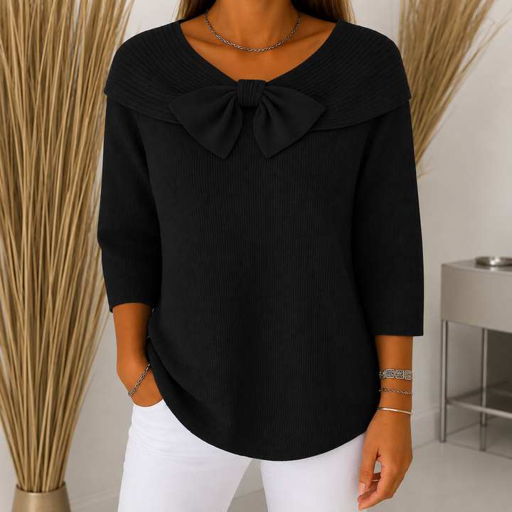 Charlotte |  Winter Knit Round Neckline Sweater