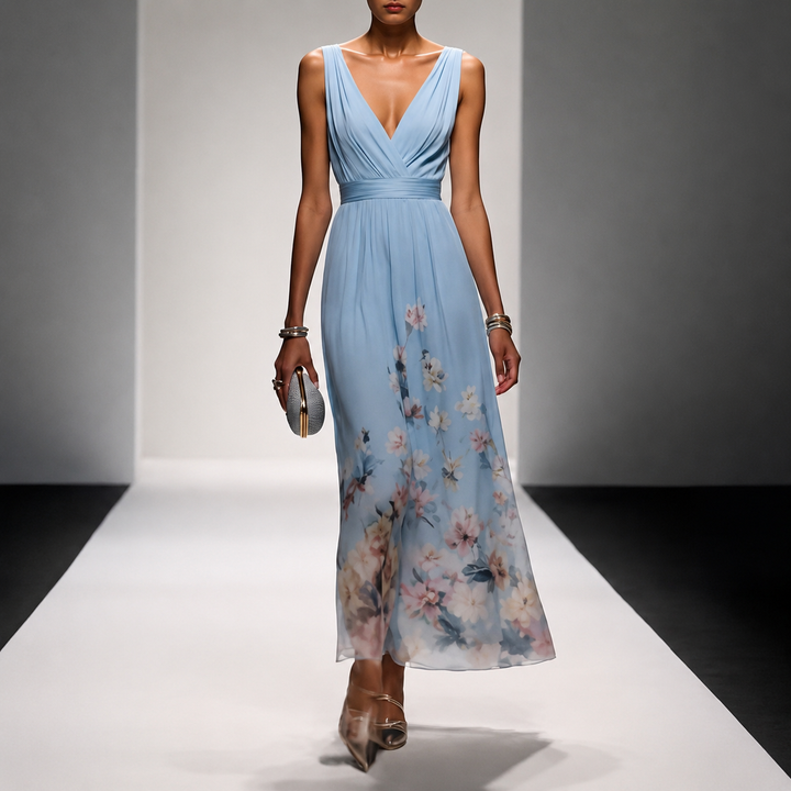Isabella | Floral Maxi Wedding Guest Dress