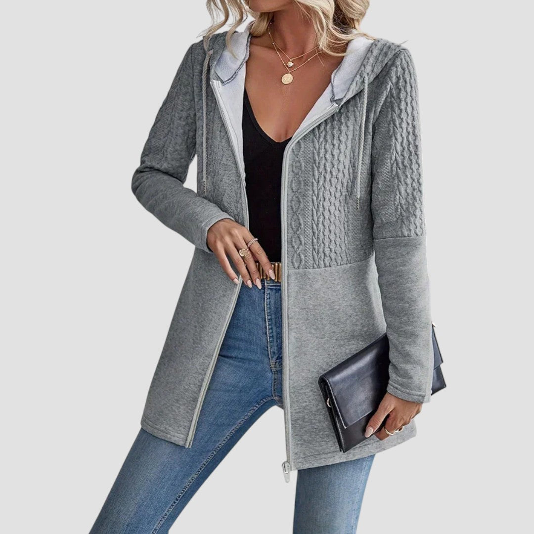 Rachel | Zip-Up Hoodie with Front Pockets and Adjustable Hood