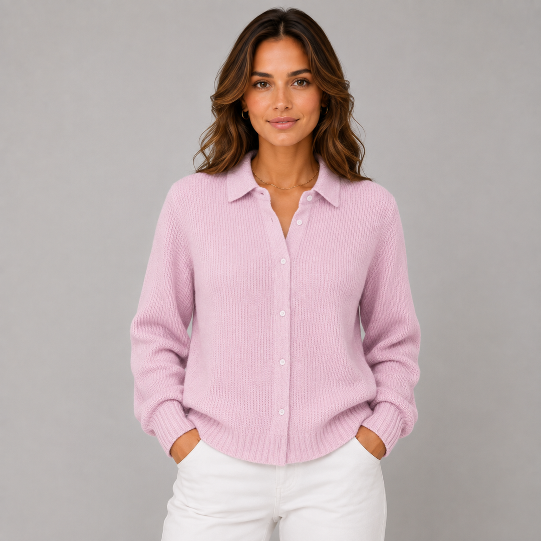 Gina | Classic Knitted Button Cardigan