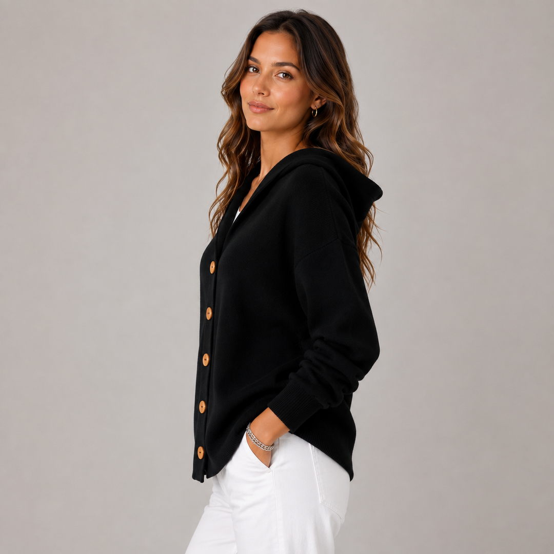 Lize | Relaxed-Fit Hooded Knit Cardigan