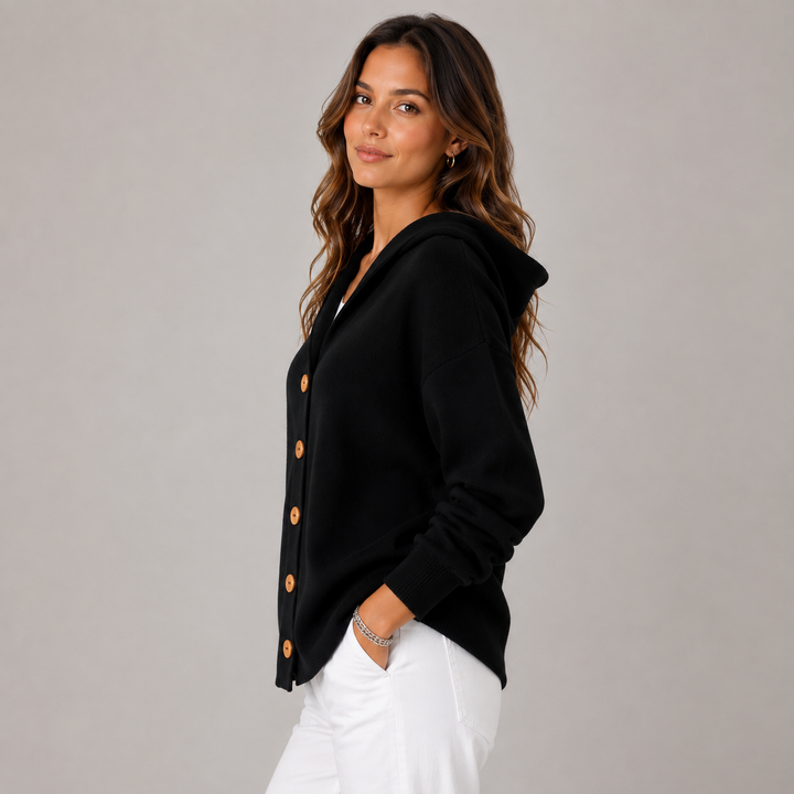 Lize | Relaxed-Fit Hooded Knit Cardigan