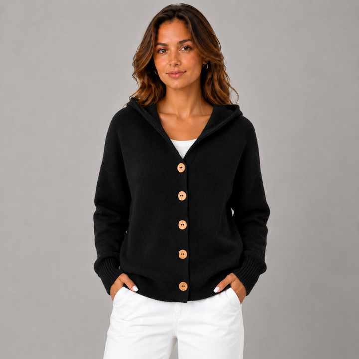 Lize | Relaxed-Fit Hooded Knit Cardigan