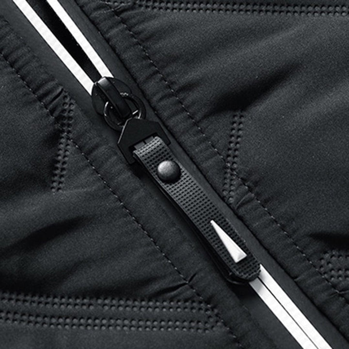 Theo | Quilted Stand Collar Design Full Zip Front Puffer Jacket