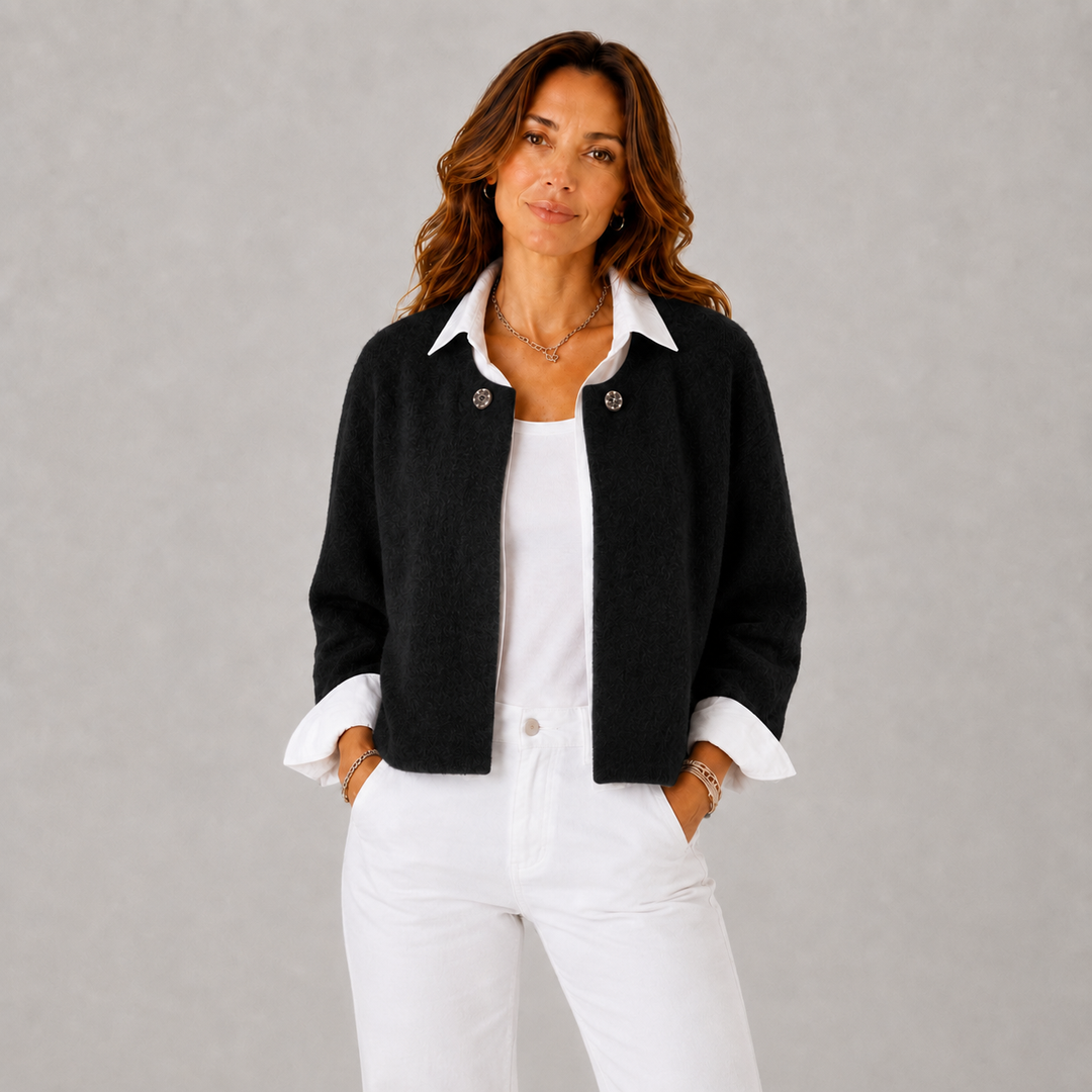Fiona | Relaxed Cashmere Cropped Winter Jacket
