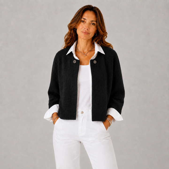 Fiona | Relaxed Cashmere Cropped Winter Jacket