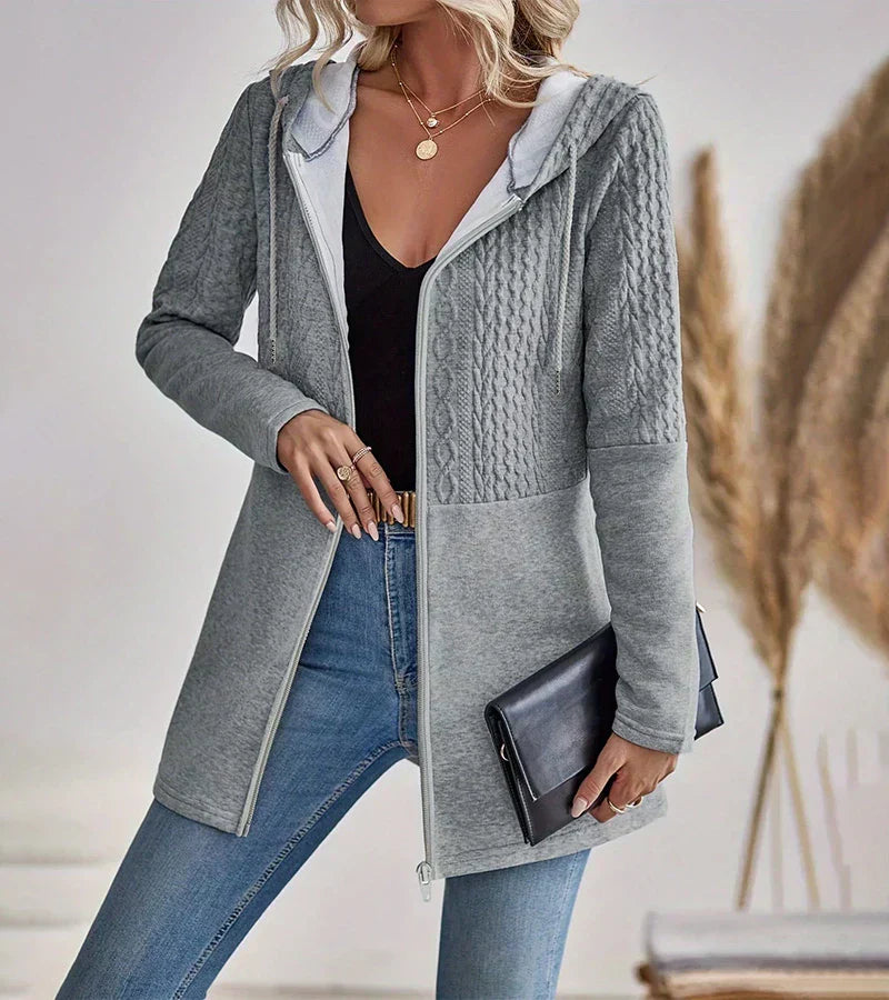 Rachel | Zip-Up Hoodie with Front Pockets and Adjustable Hood