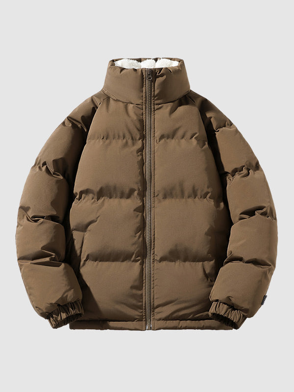 Hunter | Quilted Full Zip Closure Stand Collar Puffer Jacket