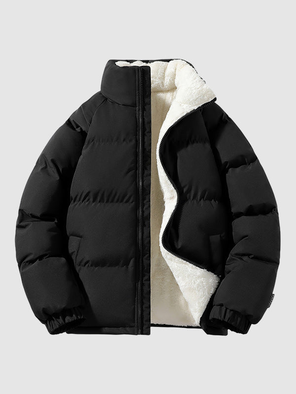 Hunter | Quilted Full Zip Closure Stand Collar Puffer Jacket